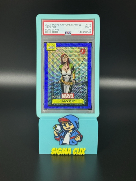 2024 Topps Chrome Marvel Jackpot 1st Appearance Blue Wave 043/150 PSA 9 MINT