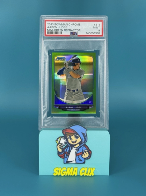 2013 Bowman Chrome Aaron Judge Mini Green Refractor 75/75 BOOKEND PSA 9 MINT