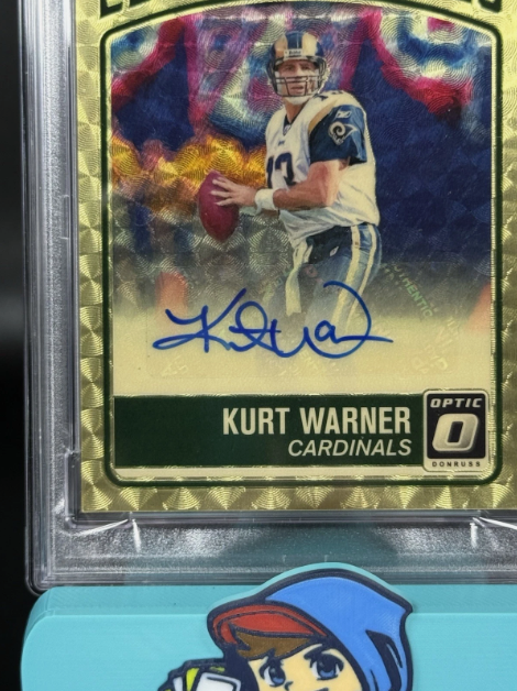 2016 Panini Donruss Optic Kurt Warner The Legend Series Auto Gold Vinyl 1/1 PSA 9 MINT AUTO 10