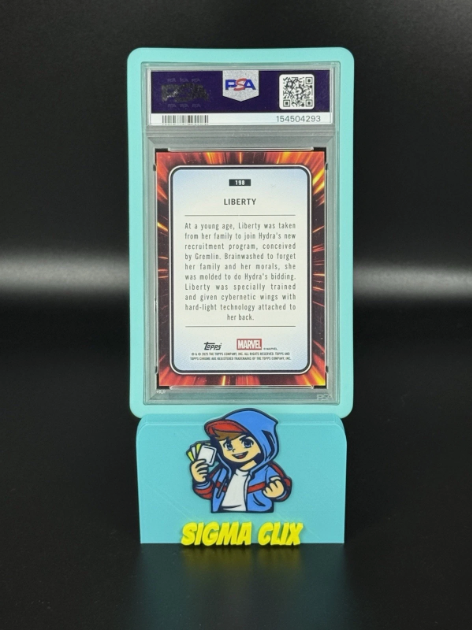 2025 Topps Chrome Marvel Liberty 1st Appearance Blue & Green Shimmer 035/199 PSA 9 MINT