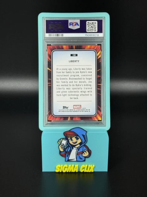 2025 Topps Chrome Marvel Liberty 1st Appearance Gold Wave 39/50 PSA 8 NM-MT
