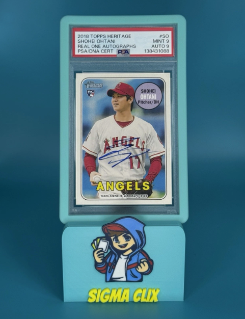 2018 Topps Heritage Shohei Ohtani RC Real One Autographs PSA 9 AUTO 9