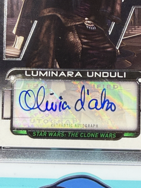 2017 Topps Star Wars Olivia D'Abo Galactic Files Autographs 025/215 PSA 7 NM AUTO 10