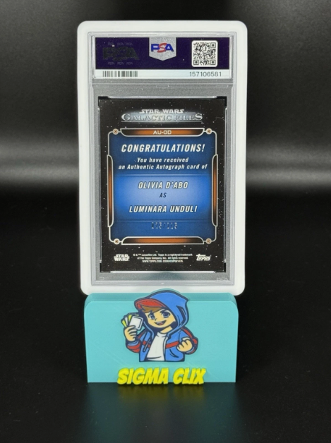 2017 Topps Star Wars Olivia D'Abo Galactic Files Autographs 025/215 PSA 7 NM AUTO 10
