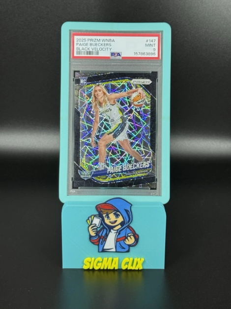 2025 Panini Prizm WNBA Paige Bueckers RC Black Velocity 39/39 BOOKEND PSA 9 MINT