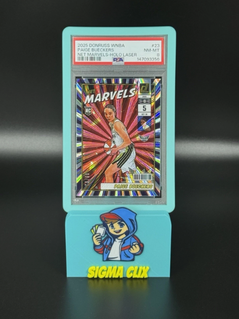 2025 Panini Donruss WNBA Paige Bueckers RC Net Marvel Holo Laser 79/99 PSA 8 NM-MT