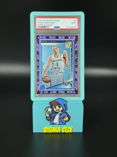 2025 Panini Donruss WNBA Paige Bueckers RC Purple Laser 01/99 ALPHA PSA 9 MINT