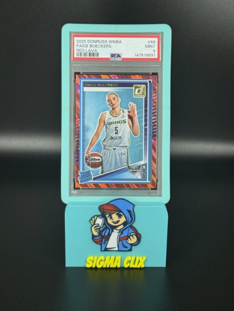 2025 Panini Donruss WNBA Paige Bueckers RC Red Lava 001/399 ALPHA PSA 9 MINT