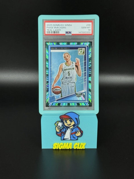 2025 Panini Donruss WNBA Paige Bueckers RC Teal Laser 102/125 PSA 10 GEM MINT