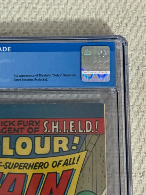 1976 Captain Britain #8 Psylocke 1st Appearance CGC 9.4 WHITE PAGES