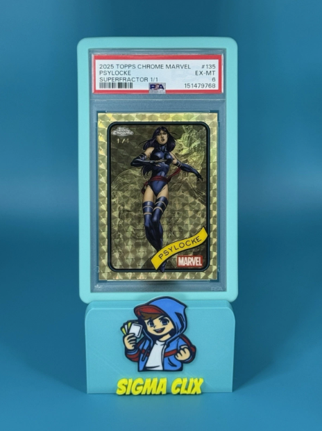 2025 Topps Chrome Marvel Psylocke SUPERFRACTOR 1/1 PSA 6 EXCELLENT-MINT