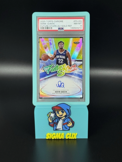 2025 Topps Chrome Derik Queen RC Future Stars Auto Gold Refractor PSA 8 NM-MT