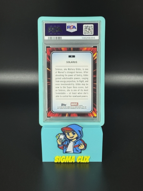 2025 Topps Chrome Marvel Sapphire Solarus 1st Appearance Aqua 42/75 PSA 10 GEM MINT