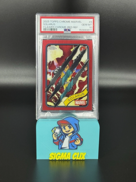 2025 Topps Chrome Marvel Solarus 1st Appearance Clawed Red Refractor 3/5 PSA 10 GEM MINT