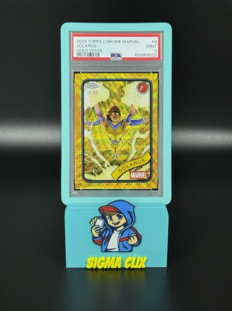 2025 Topps Chrome Marvel Solarus 1st Appearance Gold Wave 19/50 PSA 9 MINT