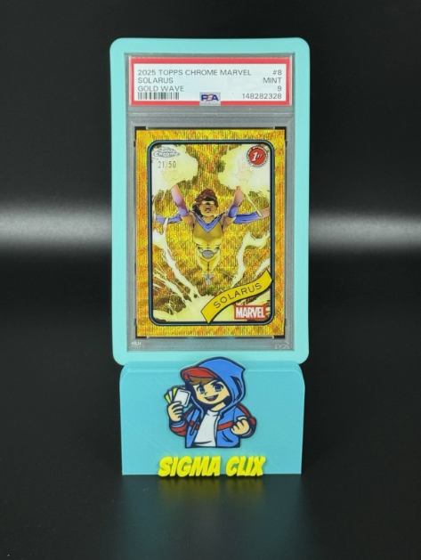 2025 Topps Chrome Marvel Solarus 1st Appearance Gold Wave 21/50 PSA 9 MINT