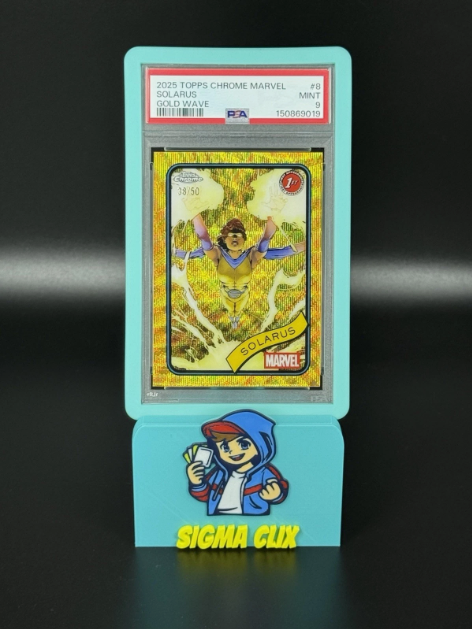 2025 Topps Chrome Marvel Solarus 1st Appearance Gold Wave 38/50 PSA 9 MINT