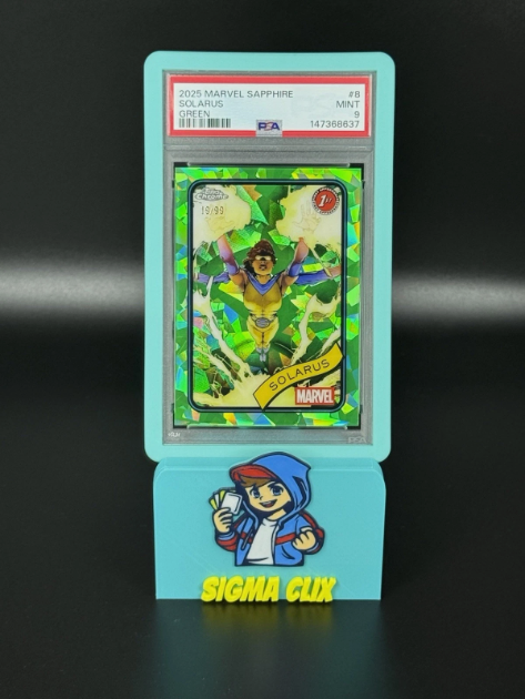 2025 Topps Chrome Marvel Sapphire Solarus 1st Appearance Green 19/99 PSA 9 MINT