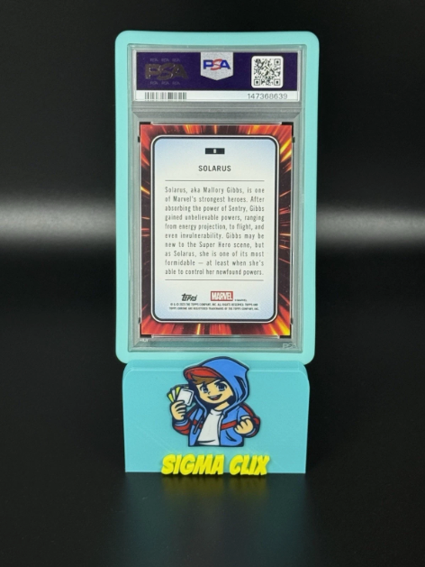 2025 Topps Chrome Marvel Solarus 1st Appearance Iron Man Red & Gold Lazer 089/100 PSA 9 MINT