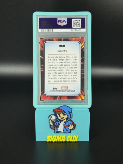 2025 Topps Chrome Marvel Solarus 1st Appearance Orange Refractor 08/25 PSA 8 NM-MT