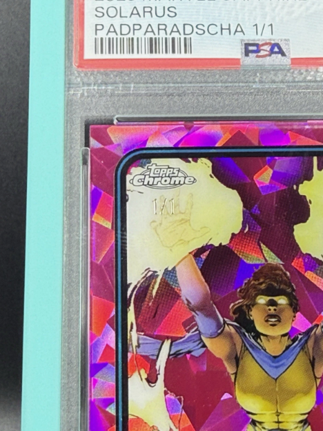 2025 Topps Chrome Marvel Sapphire Solarus 1st Appearance Padparadscha 1/1 PSA 10 GEM MINT