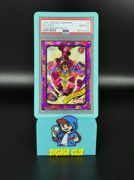 2025 Topps Chrome Marvel Sapphire Solarus 1st Appearance Padparadscha 1/1 PSA 10 GEM MINT