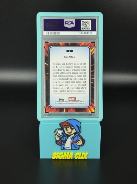 2025 Topps Chrome Marvel Solarus 1st Appearance Rose Gold Mini Diamonds 14/40 PSA 7