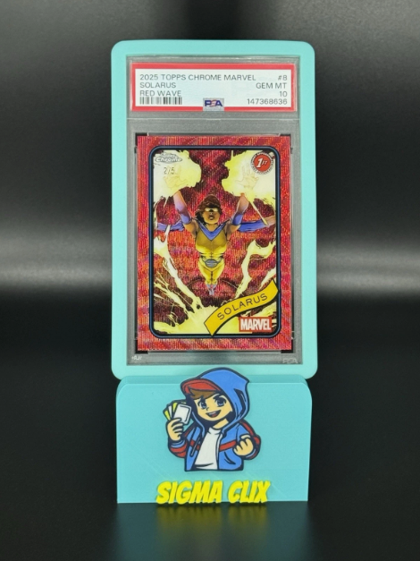2025 Topps Chrome Marvel Solarus 1st Appearance Red Wave 2/5 PSA 10 GEM MINT
