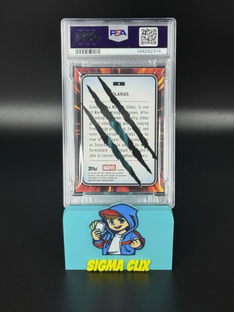 2025 Topps Chrome Marvel Solarus 1st Appearance Clawed Red Refractor 5/5 BOOKEND PSA 8 NM-MT