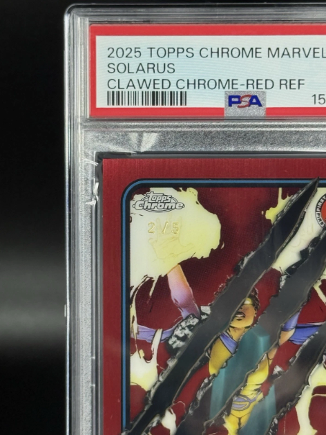 2025 Topps Chrome Marvel Solarus 1st Appearance Clawed Red Refractor 2/5 PSA 9 MINT