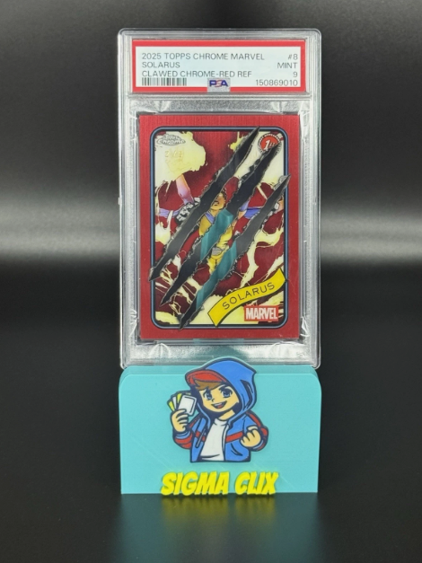 2025 Topps Chrome Marvel Solarus 1st Appearance Clawed Red Refractor 2/5 PSA 9 MINT