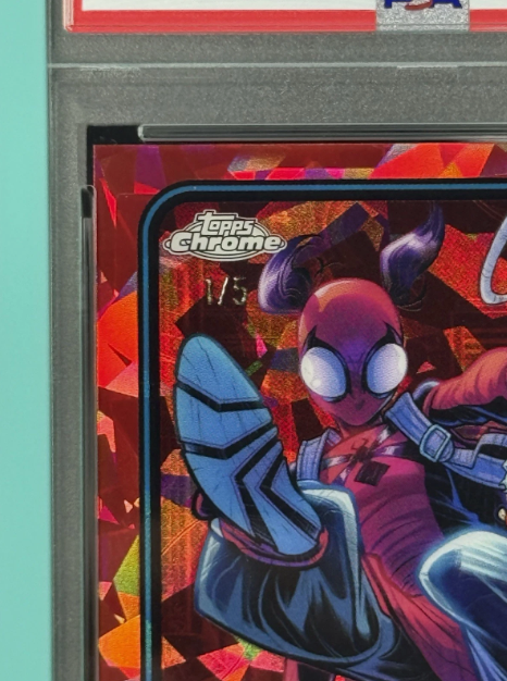 2025 Topps Chrome Marvel Sapphire Spider-Girl 1st Appearance Red 1/5 PSA 9 MINT