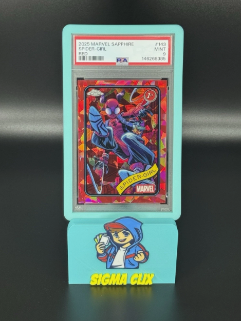 2025 Topps Chrome Marvel Sapphire Spider-Girl 1st Appearance Red 1/5 PSA 9 MINT