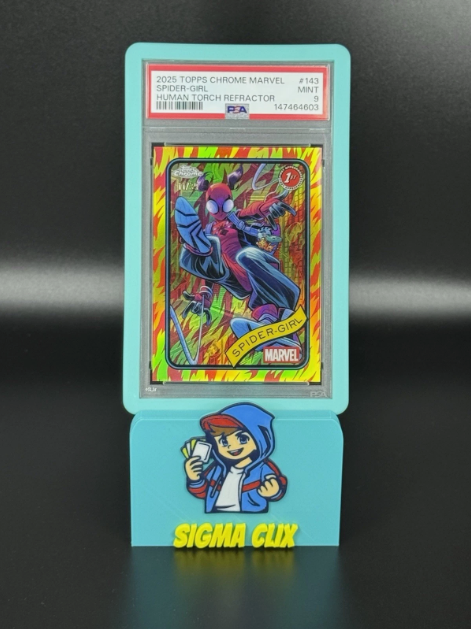 2025 Topps Chrome Marvel Spider-Girl 1st Appearance Human Torch Refractor 11/39 PSA 9 MINT