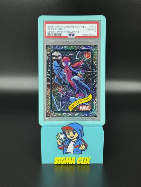 2025 Topps Chrome Marvel Spider-Girl 1st Appearance Spider Web Refractor 341/399 PSA 10 GEM MINT