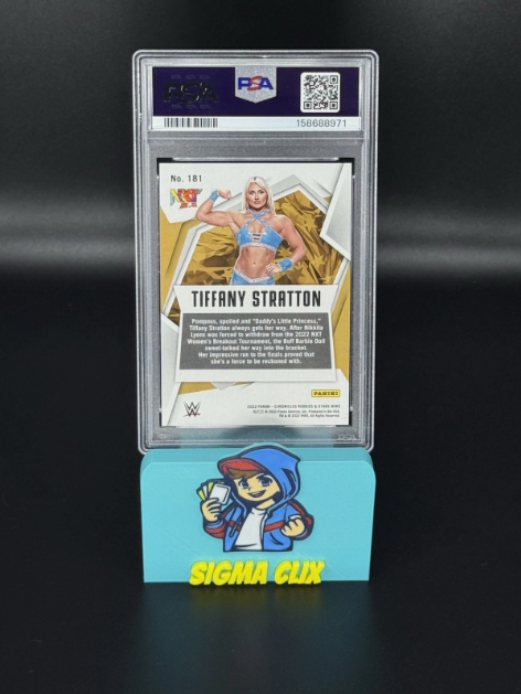 2022 Panini Chronicles WWE Tiffany Stratton RC Red 146/199 PSA 10 GEM MINT
