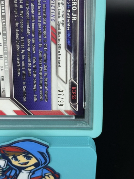 2016 Bowman Chrome Prospects Vladimir Guerrero Jr RC Green Refractor 37/99 PSA 9 MINT