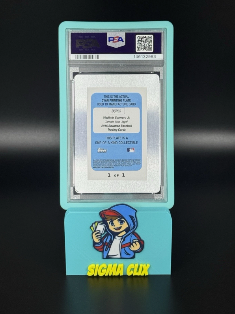 2016 Bowman Chrome Prospects Vladimir Guerrero Jr Cyan Printing Plate 1/1 PSA AUTHENTIC