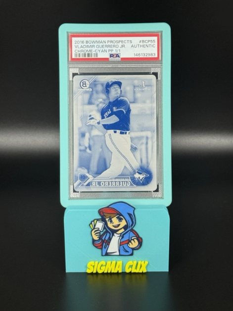 2016 Bowman Chrome Prospects Vladimir Guerrero Jr Cyan Printing Plate 1/1 PSA AUTHENTIC