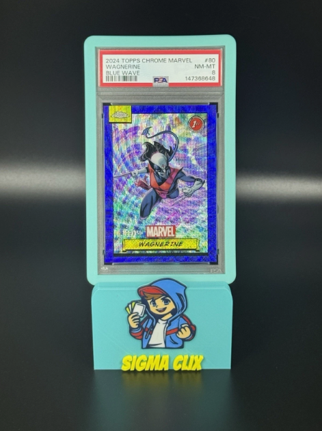 2024 Topps Chrome Marvel Wagnerine 1st Appearance Blue Wave 122/150 PSA 8 NM-MT