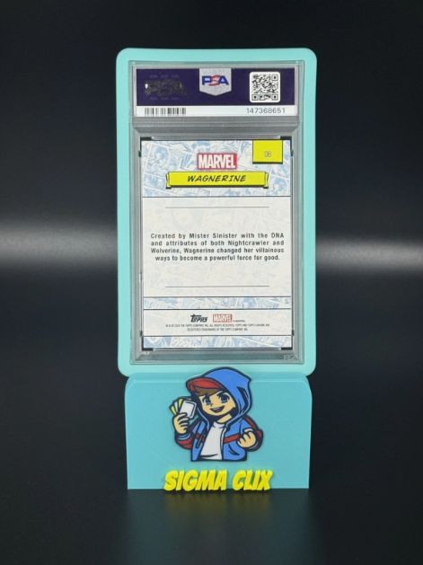 2024 Topps Chrome Marvel Wagnerine 1st Appearance Blue Wave 070/150 PSA 8 NM-MT