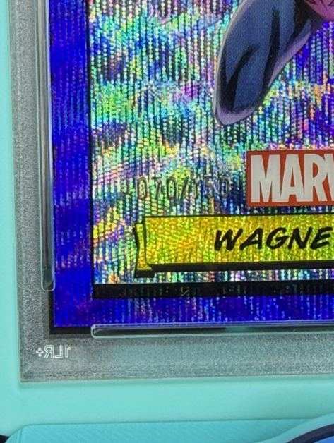 2024 Topps Chrome Marvel Wagnerine 1st Appearance Blue Wave 070/150 PSA 8 NM-MT