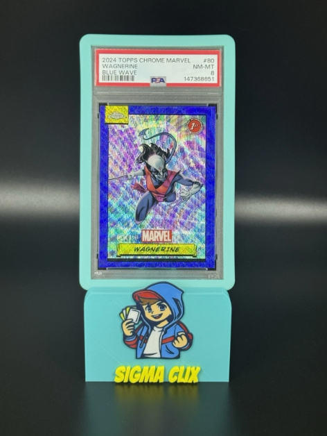2024 Topps Chrome Marvel Wagnerine 1st Appearance Blue Wave 070/150 PSA 8 NM-MT