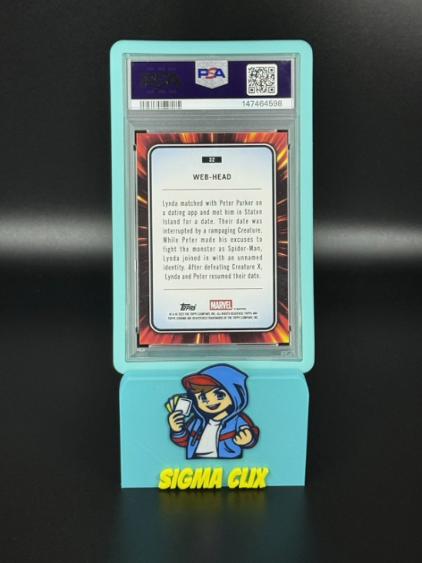 2025 Topps Chrome Marvel Web-Head 1st Appearance Rose Gold Mini Diamonds 12/40 PSA 8 NM-MT