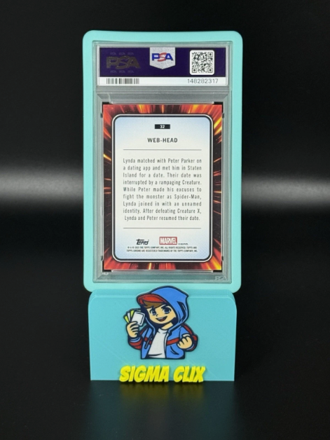 2025 Topps Chrome Marvel Web-Head 1st Appearance Purple Shimmer 65/75 PSA 9 MINT