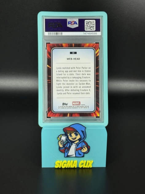 2025 Topps Chrome Marvel Sapphire Web-Head 1st Appearance Gold 03/50 PSA 8.5 NM-MT+