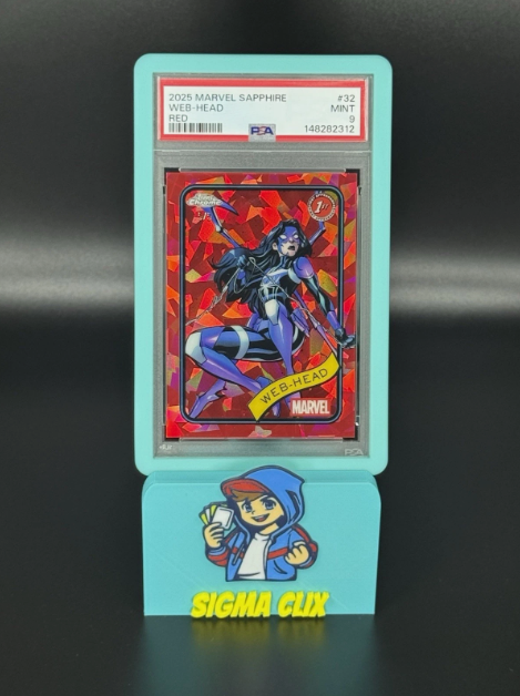 2025 Topps Chrome Marvel Sapphire Web-Head 1st Appearance Red 5/5 PSA 9 MINT