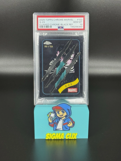 2025 Topps Chrome Marvel X-23 Clawed Chrome Black Refractor 06/10 PSA 10 GEM MINT