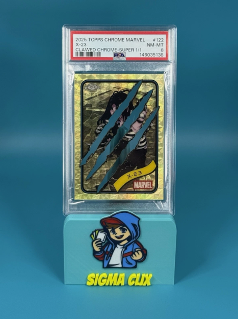 2025 Topps Chrome Marvel X-23 Clawed Chrome SUPERFRACTOR 1/1 PSA 8 NM-MT