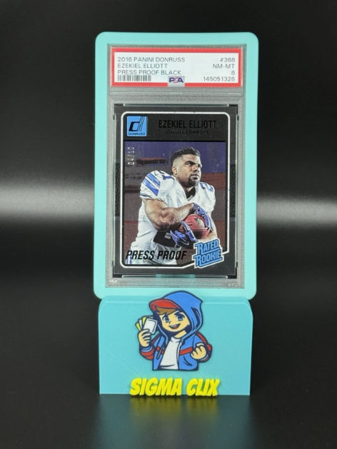 2016 Panini Donruss Ezekiel Elliott RC Press Proof Black 04/10 PSA 8 NM-MT